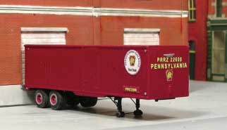PRR 1950s 30' Tandem-Axle Piggyback Trailer - Resin Kit -- With Circular White Logo Decals