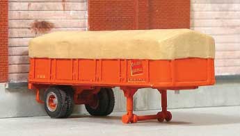 1952 Canvas Top 20' Piggyback Trailer - Resin Kit -- Unpainted - Includes Canadian National Decals