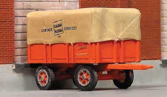 1939 Four-Wheel Freight Trailer - Resin Kit -- Unpainted - Includes Canadian National Decals