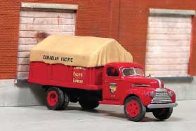 1946-1947 Mercury Express Truck w/Canvas Cover - Resin Kit -- Unpainted - Includes Canadian Pacific Decals for Freight and Express Service