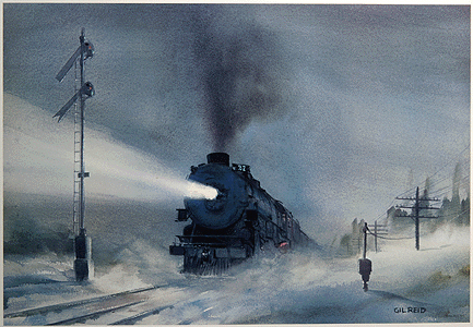 Railroad Art Print - Great Trains of America Collection -- "UP Flagship #27" (19 x 13" Image - 22 x 16" Overall)