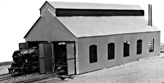 2-Stall Engine House-Metal -- 5 x 14"  12.8 x 35.5cm