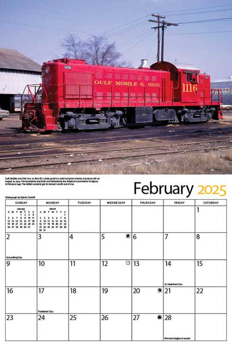 Gulf, Mobile & Ohio 2025 Calendar -- 11 x 14"  27.9 x 35.6cm-2