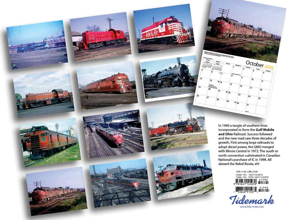 Gulf, Mobile & Ohio 2025 Calendar -- 11 x 14"  27.9 x 35.6cm-3