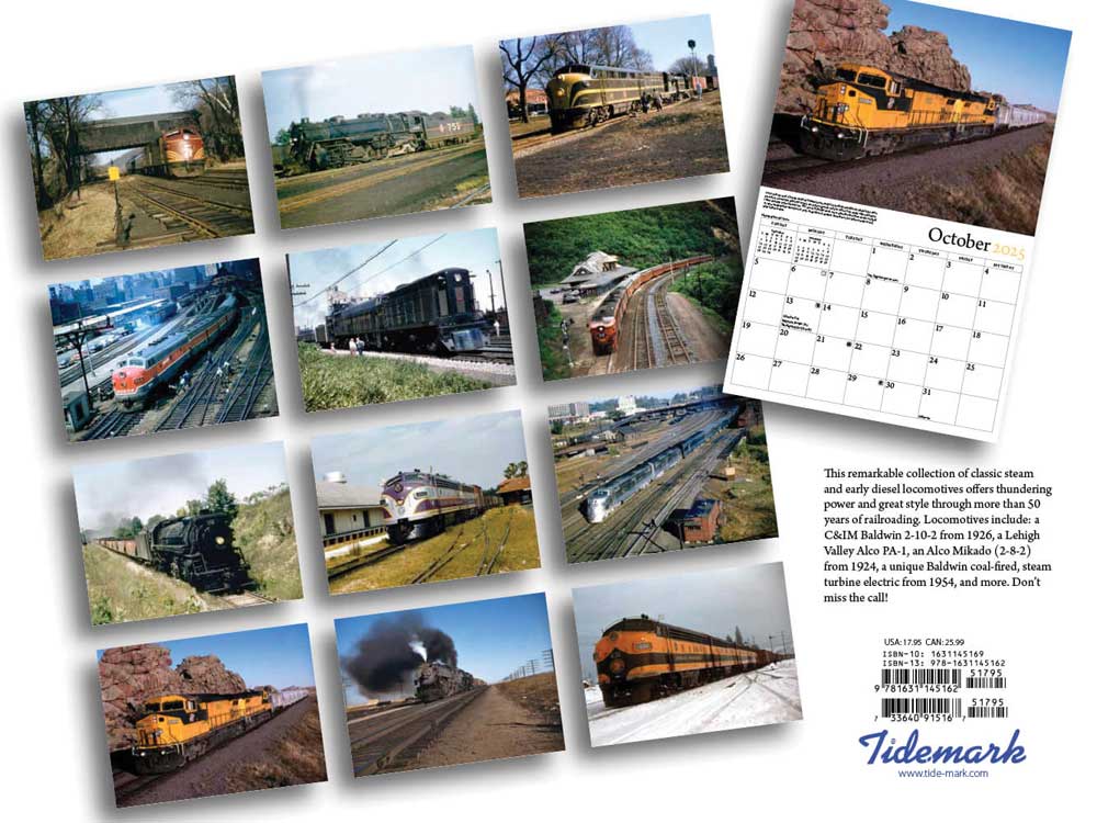 Those Remarkable Trains 2025 Calendar -- 11 x 14"  27.9 x 35.6cm-3