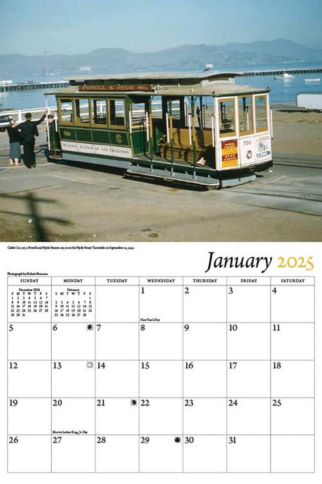 San Francisco Cable Cars 2025 Calendar -- 11 x 14"  27.9 x 35.6cm-2