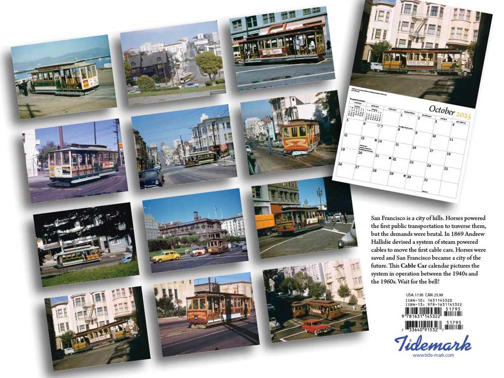 San Francisco Cable Cars 2025 Calendar -- 11 x 14"  27.9 x 35.6cm-3