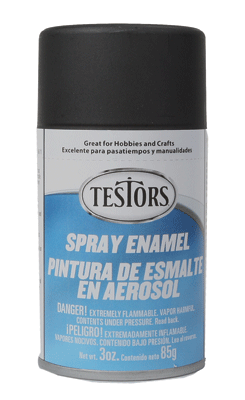All-Purpose Enamel Spray Paint - 3oz  88.7mL Can -- Flat Black