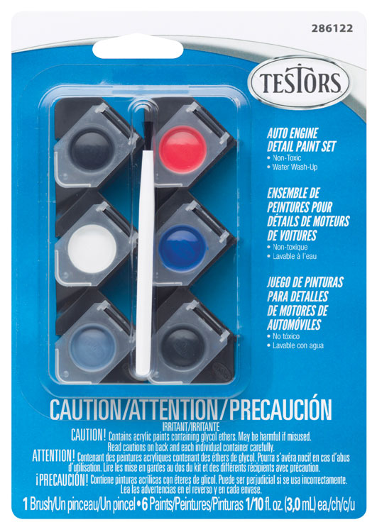 Auto Engine Detail Paint Pod 6-Color Set