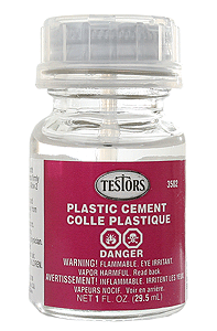 Finished-Product Cement Adhesives -- Liquid Plastic Cement - 1oz  29.6mL - Bottle with English/Spanish Labeling