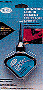 Finished-Product Cement Adhesives -- Plastic Cement (Non-Toxic) - 1oz  29.6mL - Bottle with Precision Applicator