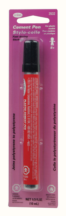 Finished-Product Cement Adhesives -- Liquid Cement - 5/8oz  18.5mL - Carded Pen with English/French Labeling