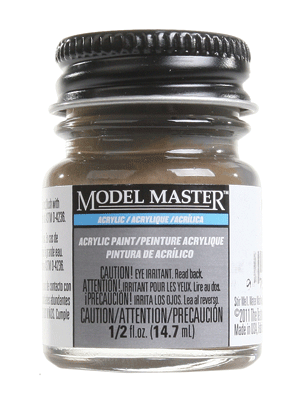 Acrylic Railroad Color - Model Master - 1/2oz  14.8mL Bottle -- Flat Roof Brown