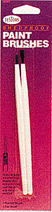 Shed-Proof Synthetic Paint Brush Set -- Flat Tip & Pointed