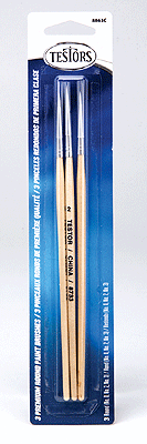 Paint Brushes - Blue Carded -- Premium Round pkg(3)