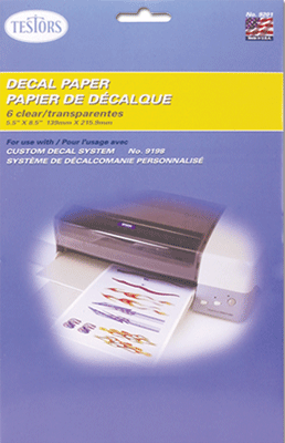 Finished-Product Decal System -- Decal Paper - 5-1/2 x 8-1/2"  14 x 21.6cm pkg(6) - Clear