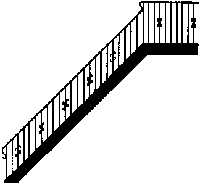 Staircase ornamental iron