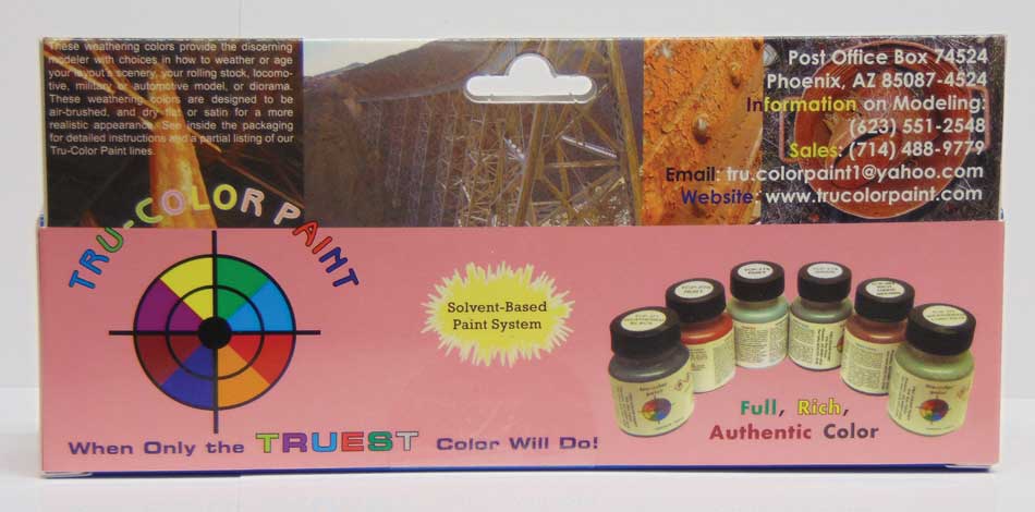 Weathering Paint Color Set #1, 76, 82, 171, 172, 174, 176 -- Six Colors in 1oz  29.6mL Bottles-2