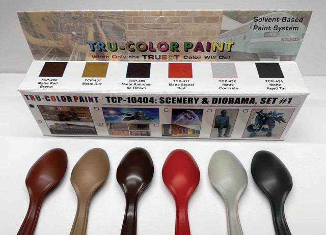 Scenery & Diorama Paint Set #1 -- Includes Matte Colors #709-400, 401, 409, 411, 432 and 434
