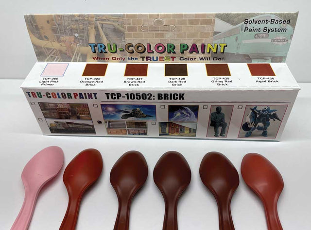 Brick Paint Set -- Includes Six Common Brick Colors: 1oz  29.6mL Each