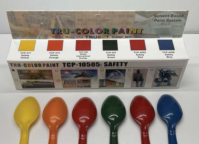 Safety Colors Paint Set - 6 1oz  29.6ml Bottles -- 1 Each: #709-311, 313, 326, 327, 4205, 4206