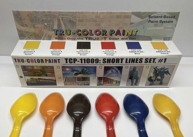 Shortlines Paint Set #1 - 6 - 1oz 29.6ml Bottles -- Includes #114, 115, 118, 119, 137, and 138