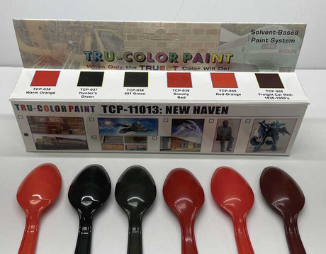 New Haven Railroad Paint Set - 6 1oz  29.6ml Bottles -- New Haven 1 Each: #709-36, 37, 38, 39, 40, 208