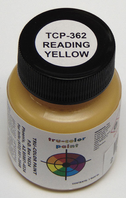 Railroad Color Acrylic Paints - 1oz  29.6mL -- Reading Yellow