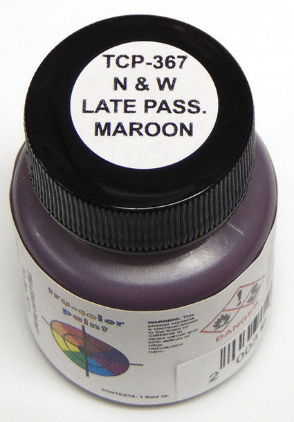 Railroad Color Acrylic Paints - 1oz  29.6mL -- Norfolk & Western Late Passenger Car Maroon