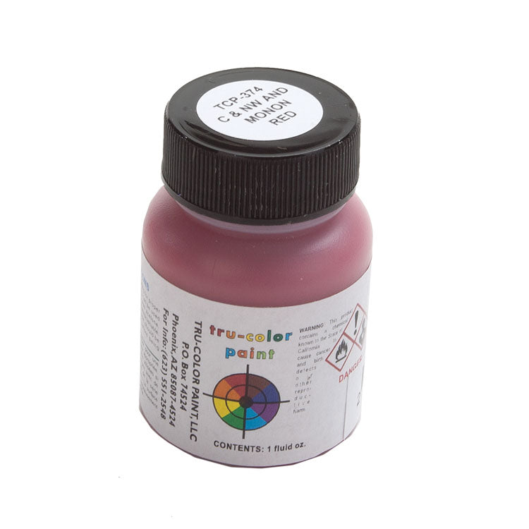 Railroad Color Acrylic Paints - 1oz  29.6ml -- Chicago & North Western Maroon-Red