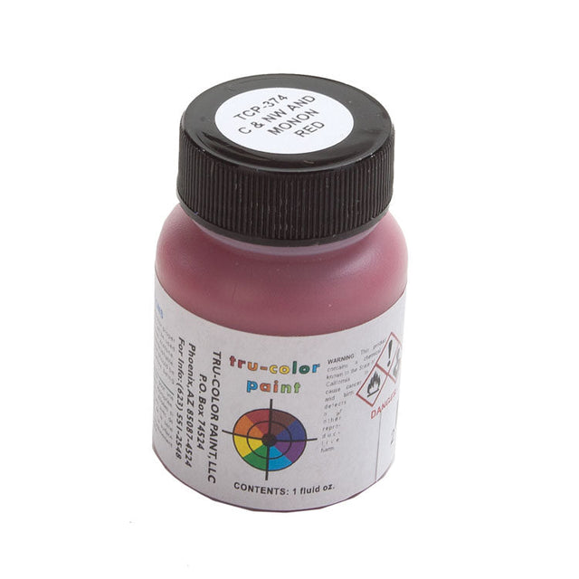 Railroad Color Acrylic Paints - 1oz  29.6ml -- Chicago & North Western Maroon-Red