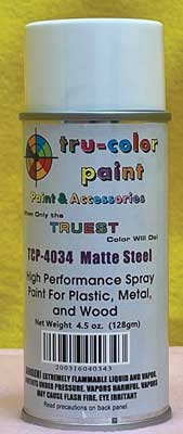 Aerosol Spray Paint 4.5oz 135ml Can -- Matte Steel