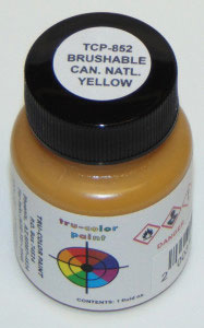 Flat Brushable Color Acrylic Paints - 1oz  29.6mL -- Canadian National Yellow