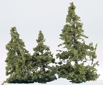 Timberline Green Pine Trees -- 2-4" pkg(3)