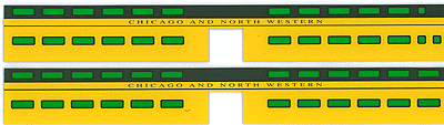 6-Window Coach Sides -- Chicago & North Western