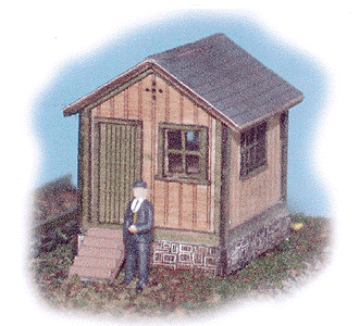 Waterville Switchman's Shanty -- Kit - 1 x 3/4 x 1"  2.5 x 1.9 x 2.5cm