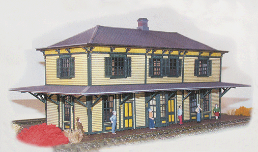 Central Of New Jersey Standard 2-Story Station -- Kit - 5 x 3 x 3"  12.7 x 7.6 x 7.6cm
