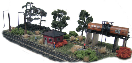 Diesel Fueling Depot - Trackside Series -- Laser-Cut Wood Kit - As-Shown: 10-1/2 x 3"  26.7 x 7.6cm-1