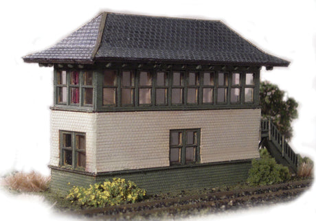 New York Central System/Boston & Albany Standard Wooden Tower -- Laser-Cut Wood Kit - 3-3/4 x 1-1/2 x 2"  9.5 x 3.8 x 5.1cm-2