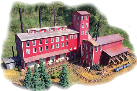 Elkton Creek Smelter -- Laser-Cut Wood Kit - 13-1/4 x 8 x 5-1/2"  33.7 x 20.3 x 14cm-1