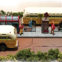 Bus Stop - Trackside Series -- Etched-Metal Kit - 5-1/2 x 1-1/4"  14 x 3.2cm