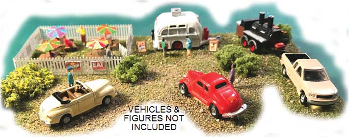 Roadside Eats - Kit -- Smoker and Concession Trailers, Scenery Details (unpainted metal parts)-1