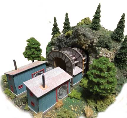Barnesville Tunnel with Ventilator House -- Laser-Cut Kit - 5-1/2 x 3-1/2 x 2-1/4" 14 x 8.9 x 5.7cm-1