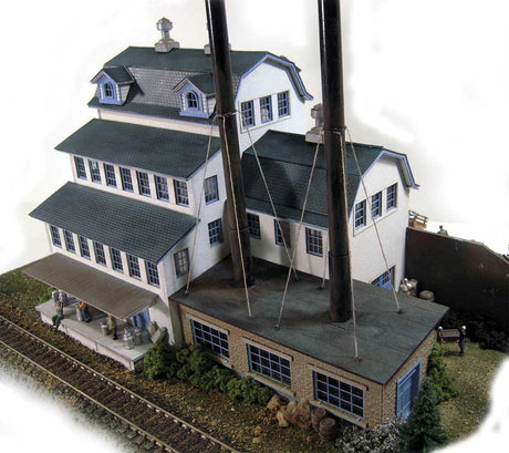 Sheffield Farms Creamery V2.0 -- Laser-Cut Wood Kit - 8-3/4 x 4-1/4 x 3-3/4"  22.2 x 10.8 x 9.5cm-2