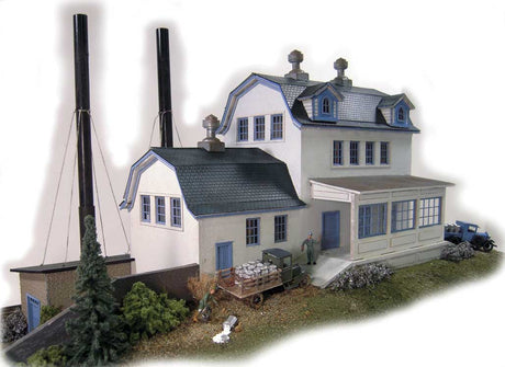 Sheffield Farms Creamery V2.0 -- Laser-Cut Wood Kit - 8-3/4 x 4-1/4 x 3-3/4"  22.2 x 10.8 x 9.5cm-3