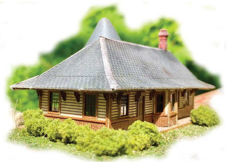 Northampton Station -- Laser-Cut Wood Kit - 4-1/2 x 2-1/2 x 2-1/2"  11.4 x 6.4 x 6.4cm-2