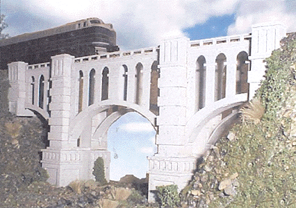 Master Craftsman Series - Ogden Creek Viaduct (Base) -- Laser-Cut Wood Kit - 8 x 2 x 4-1/2"  20.3 x 5.1 x 11.4cm
