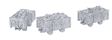M-Trak(TM) Equipment (Unpainted Metal Castings) -- 4-Ton Mine Cars pkg(3)