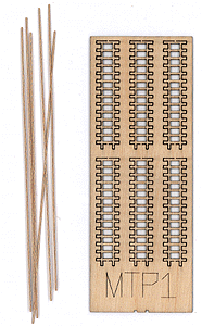 M-Trak 30" Gauge (Nn30) Mine Track System - Kit (Laser-Cut Wood, Metal) -- Six Straight 1-1/2"  3.8cm Track Sections (Total: 9"  22.9cm)