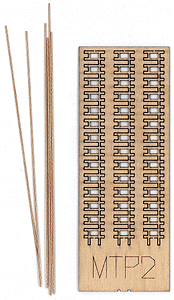 M-Trak 30" Gauge (Nn30) Mine Track System - Kit (Laser-Cut Wood, Metal) -- Three Flexible 3"  7.6cm Track Sections (Total: 9"  22.9cm)